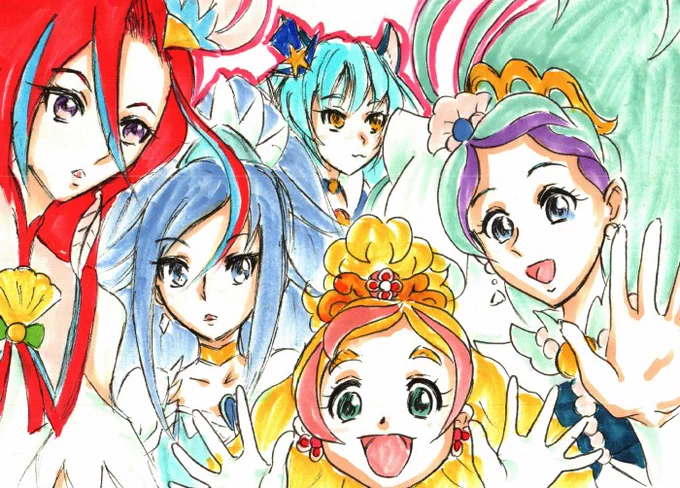 そういや六花とあすか先輩を一緒に描いた事ないな。かろうじてコレぐらい。 