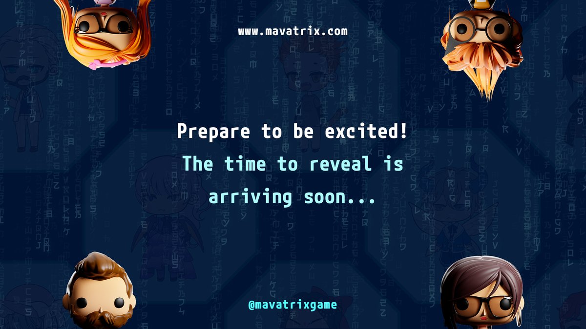 How exciting something is going to be revealed! 😱
But first! How about a peek on our 3d MAVATARS? 😎

Don’t miss the fun &amp; join our discord! 🥳
discord.com/invite/mavatrix

And visit our website!
mavatrix.com

#nft #nftcommunity #p2e #cryptocurrency #crypto