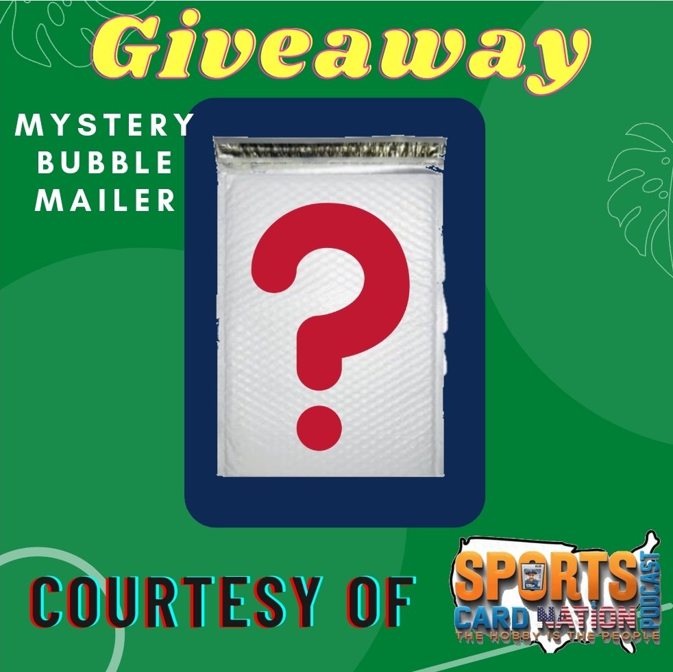 Mystery Bubble Mailer Giveaway.
RETWEET TO ENTER

Two winners picked.  (Cards will be hits from review boxes sent by Upper Deck, Topps &amp; Panini) #win #giveaway