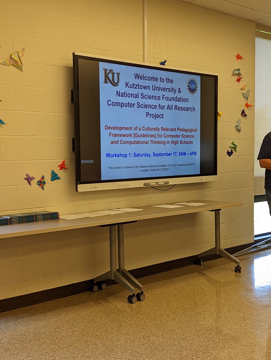 SJSaragusa's tweet photo. First day as a participant representing @b21allentown &amp; @AllentownSD with @shannonsalter70!

#Culturally relevant pedagogical framework for computer science and computational thinking @KutztownU. Research funded by @NSF

#education #curriculum #cogenerative #pedagogy #researchED https://t.co/tjZ2pf6oI0