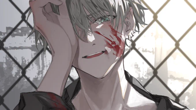 #自創作男子イラストフェス01二面性のある男が好き!顔のいい男も好き!で作られた危うい感じの自創作です 