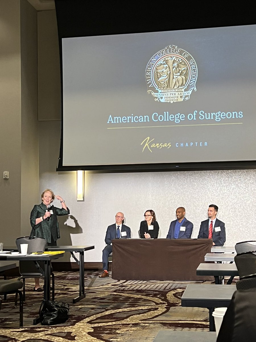 Great first panel discussion @AmCollSurgeons Kansas Chapter meeting on “Teaching Resident Autonomy.” Honored to have @JFreischlag speaking. #surgery #kansasacs #ACS #surgeryresidency @balanoff_dr @WesselErich @surgeonscott @Dr_Stepheny @rwinfield11 @KU_Surgery