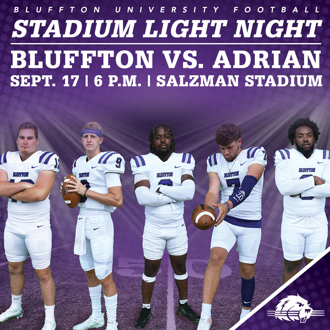 The first EVER Beaver football game under the lights is tonight, Sept. 17, at 6 p.m. with tailgating starting at 3:30 p.m., all are welcome! Remember to purchase your tickets online using the link below!

bluffton.edu/about/happenin…