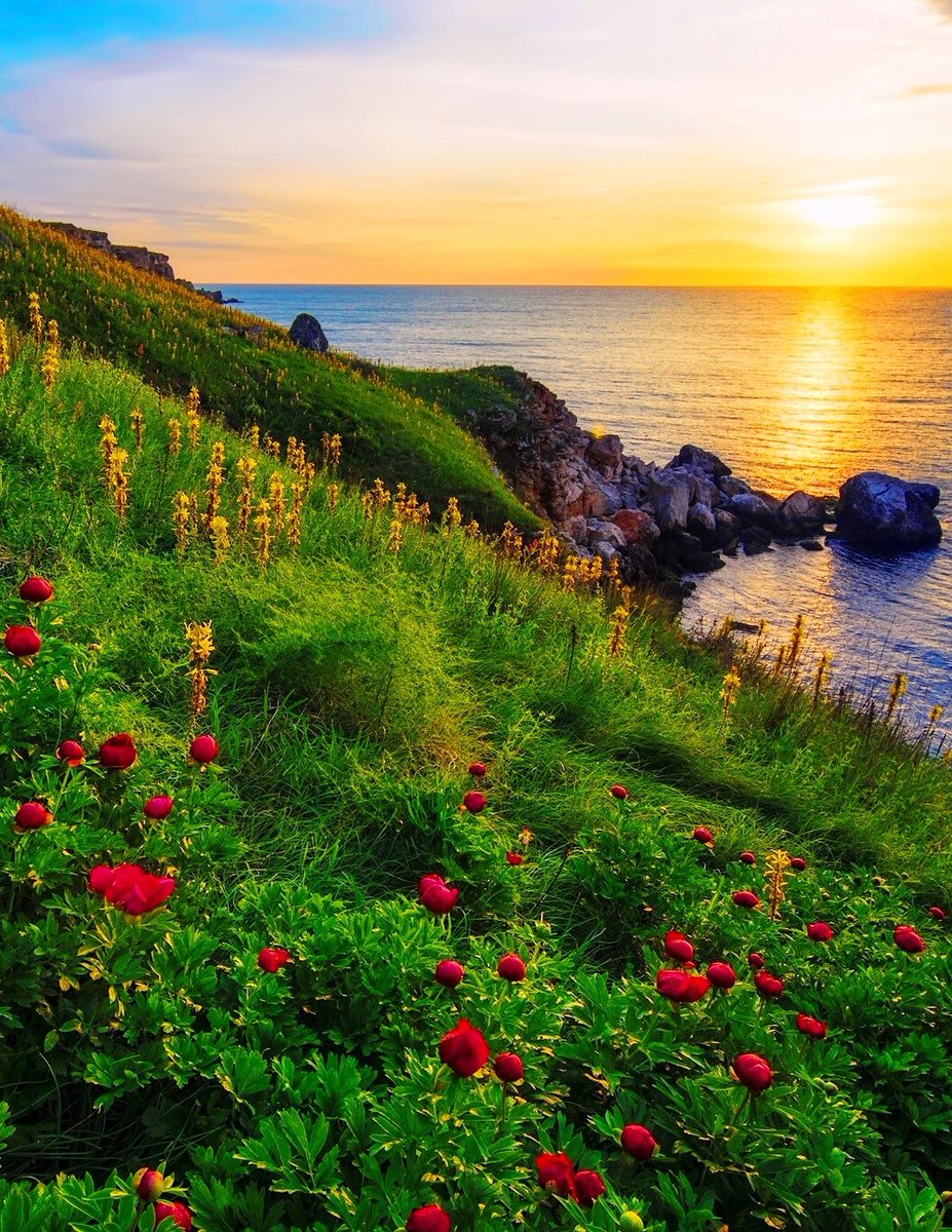 Sunset at Black Sea in Bulgaria