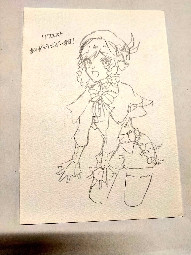 今日友達にリクエストもらって描いたウェンティがちかわいく描けた 