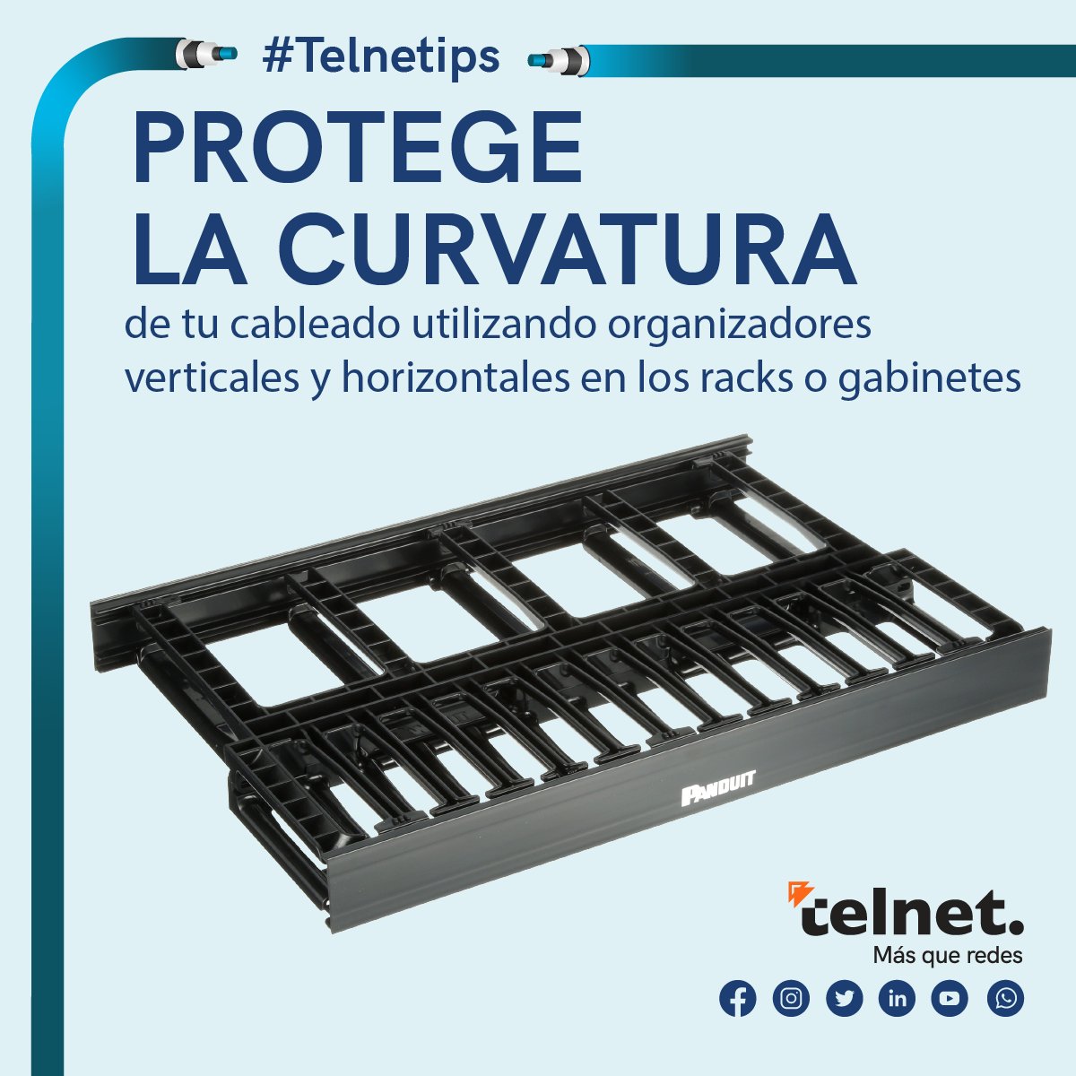 telnetron's tweet photo. Nuestros organizadores Panduit protegen tus cables, aún en altas densidades.

#TelNetip #TelNet #TelNetron #másqueredes #Tecnología #Telecom #Telecomunicaciones #Redes #Soluciones #Estandar #Profesional #Cable #Cableado #Organizadores #Panduit #Estetico #Curvatura #rack #Gabinete https://t.co/8mQSlAD5VB