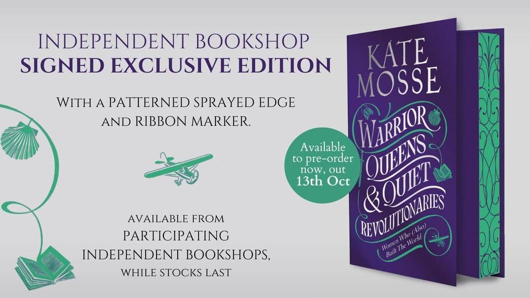 LOOK HOW BEAUTIFUL! Let us know if you want to pre-order. The indie exclusives don't tend to last long 😬 Congrats on another gorgeous book, @katemosse @panmacmillan! #WarriorQueensAndQuietRevolutionaries