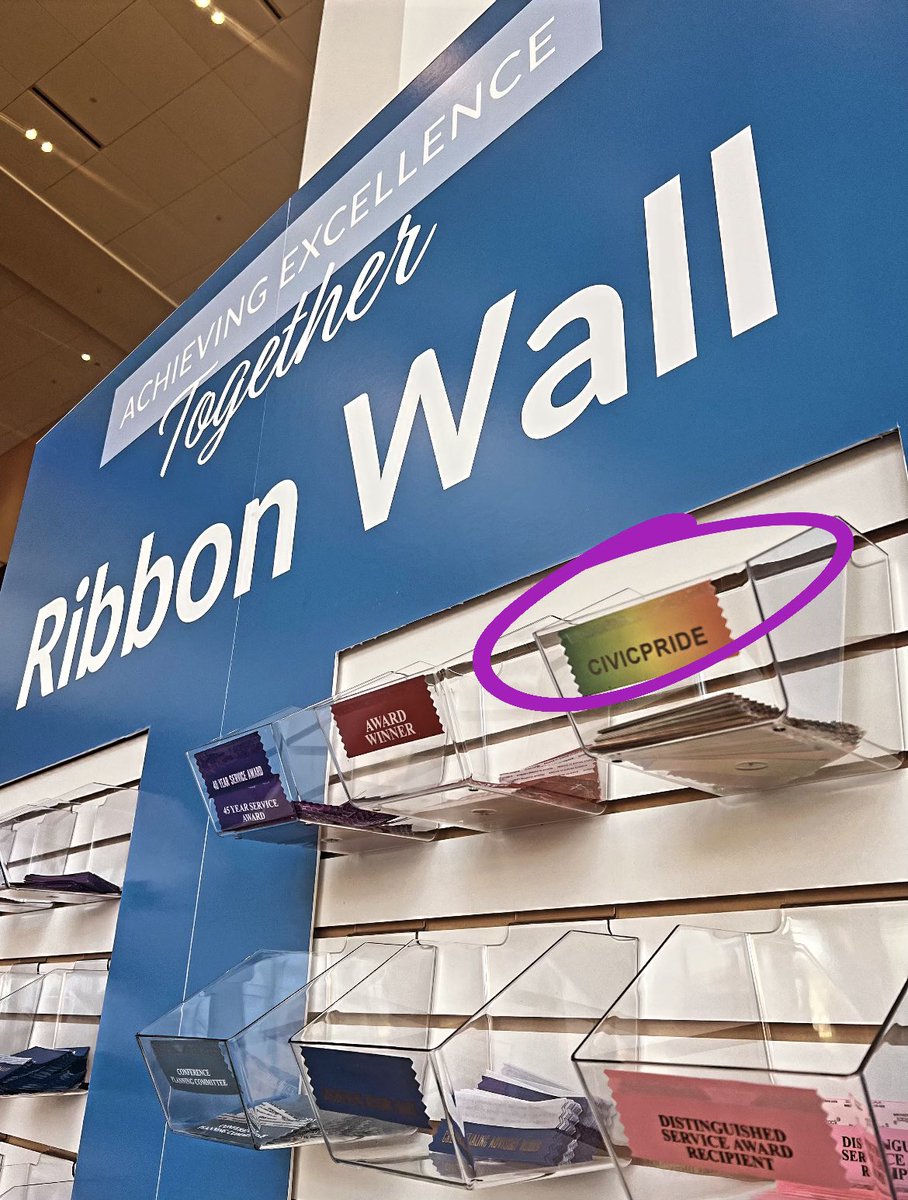 This just in! For the first time CivicPRIDE has a presence on THE ribbon wall. When you check-in at #ICMA2022 we encourage you to make your support visible.