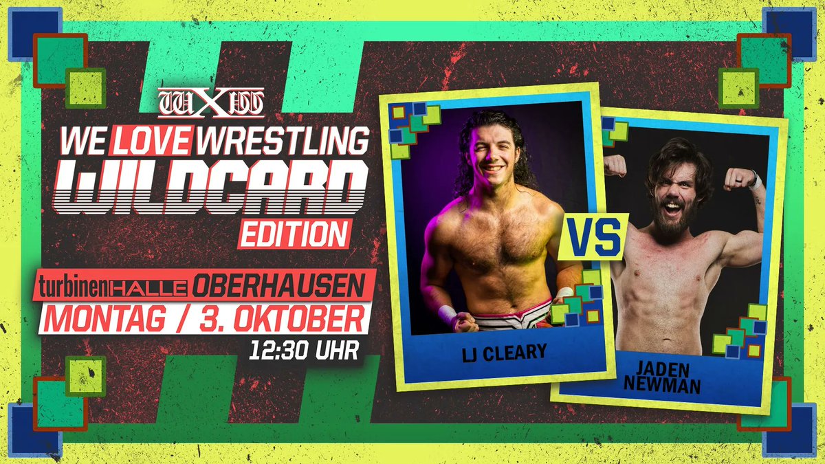 wXwGermany's tweet photo. Matches für die wXw #WeLoveWrestling WILDCARD Edition Part 2
im Rahmen des #wXwWTTF am 3. Oktober
@Revolver_Reiman vs. @BigBadKaiju
@LJ_Cleary vs. @Jaden4Real
@KevLloydPro vs. @NotThatShire
@TheStevePena vs. @theakiraway
Tickets: https://t.co/ARTtsMy9K8 https://t.co/D1l9az8LG4