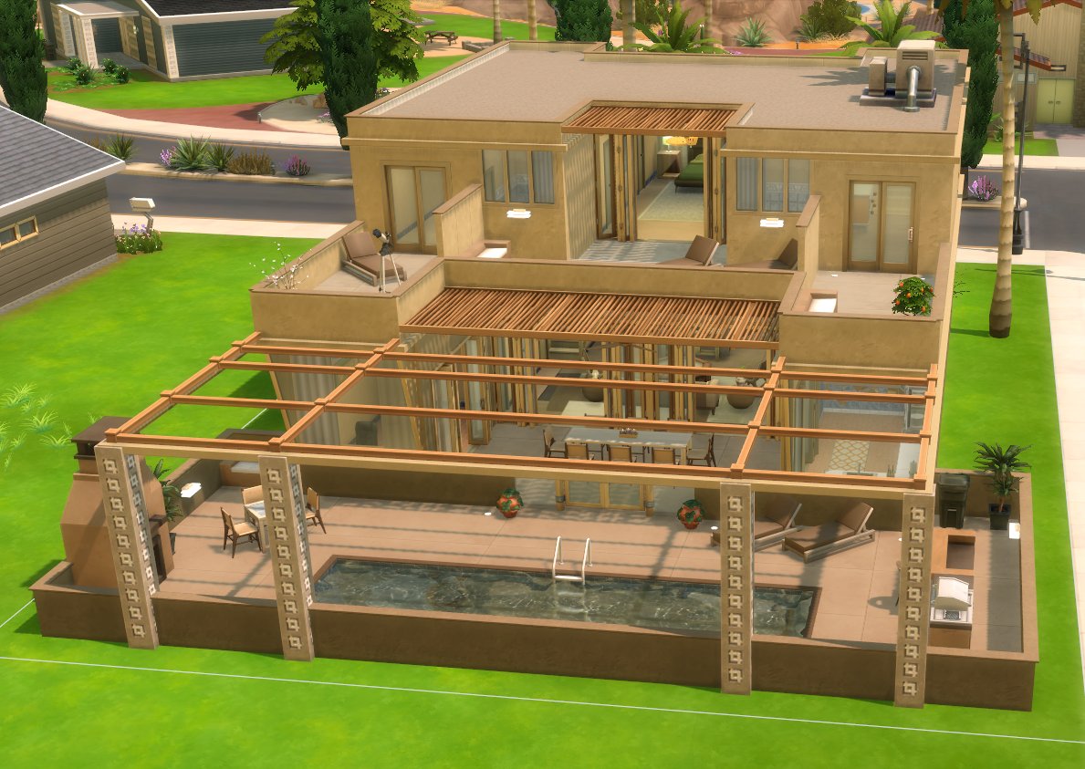 ImpySmodge's tweet photo. Family Base Game/Desert Luxe build. No other packs used. 5 bedrooms, 6 bathrooms, outdoor living. No CC
#ShowUsYourBuilds #TheSims #Sims4 #DesertLuxe #TheSimCommunity @TheSimCommunity @TheSims #ImpySmodge @SimsCreatorsCom https://t.co/DRP3VXZYCL