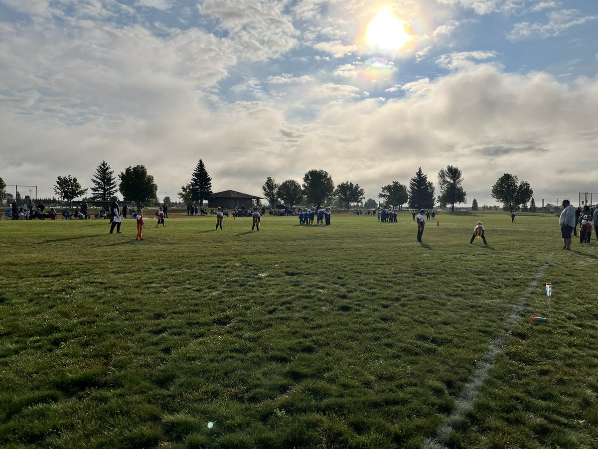Beautiful morning for some flag football! <a href="/GFYouthFB/">Greater Grand Forks Youth Football Association</a>