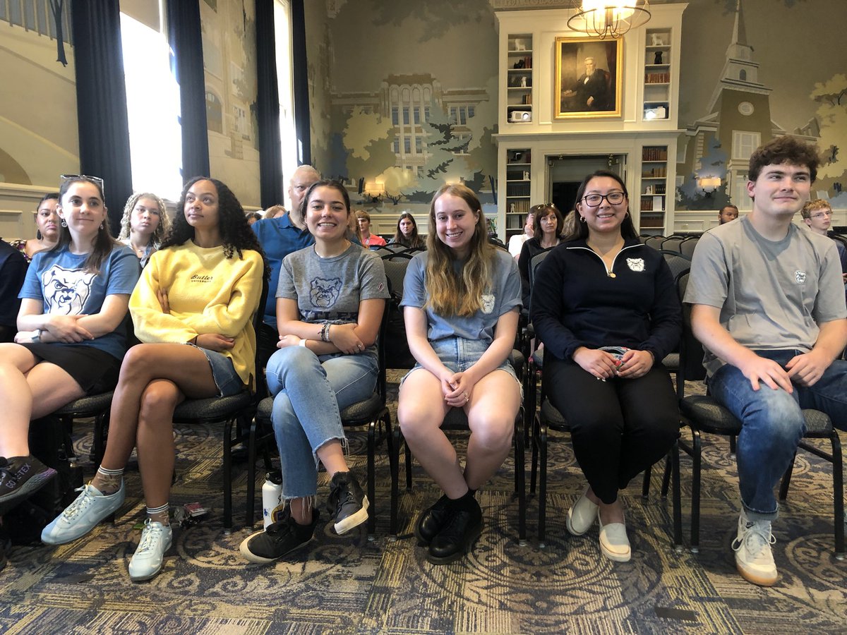 MGeertsemaSligh's tweet photo. Some of our @ButlerCCom students ready to share their experiences with prospective students to at the @butleru Open House. https://t.co/9zEDwRIzQW