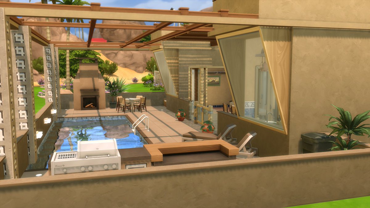 ImpySmodge's tweet photo. Family Base Game/Desert Luxe build. No other packs used. 5 bedrooms, 6 bathrooms, outdoor living. No CC
#ShowUsYourBuilds #TheSims #Sims4 #DesertLuxe #TheSimCommunity @TheSimCommunity @TheSims #ImpySmodge @SimsCreatorsCom https://t.co/DRP3VXZYCL