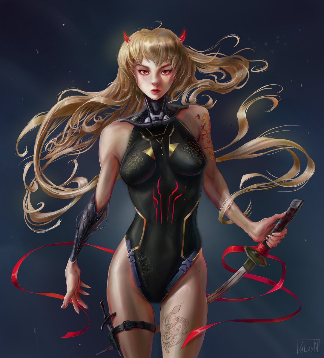 ValyaNarts's tweet photo. Gn, my dear friends. 
"Stronger " is an important piece for me. I pushed myself in anatomy, lighting, textures. But my favorite part is creating a character that is close to my heart, strong, rebellious and confident. 💙 
https://t.co/NTgiOGeOka https://t.co/c0mkdgxAWI