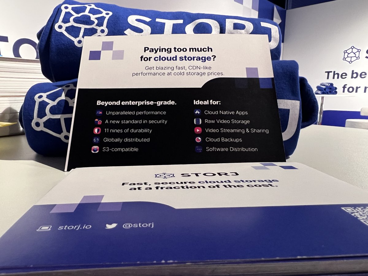 GB_Labs's tweet photo. #ThrowBack to IBC when we got to meet @storj and cool merchandise for the first time in person! Read about our work together on Nebula, here https://t.co/4MAMhoOVNx
#IntelligentStorage #FlexibleFuture #HowSpeedMatters #IBCshow @IBCShow https://t.co/8zddaH5hXV