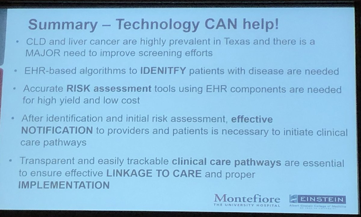 HowardTLeeMD's tweet image. A 🔥thought-provoking talk by @BrettEFortuneMD about how to use EHR system to improve linkage of care with ⬆️efficicency ⬇️cost at #TeCH2022

🔍Identify pt
➡️Risk assessment
➡️Effective notification
➡️Clinical care pathways 

Systemic feedback &amp;amp; PRO ➡️improvement 

#LiverTwitter