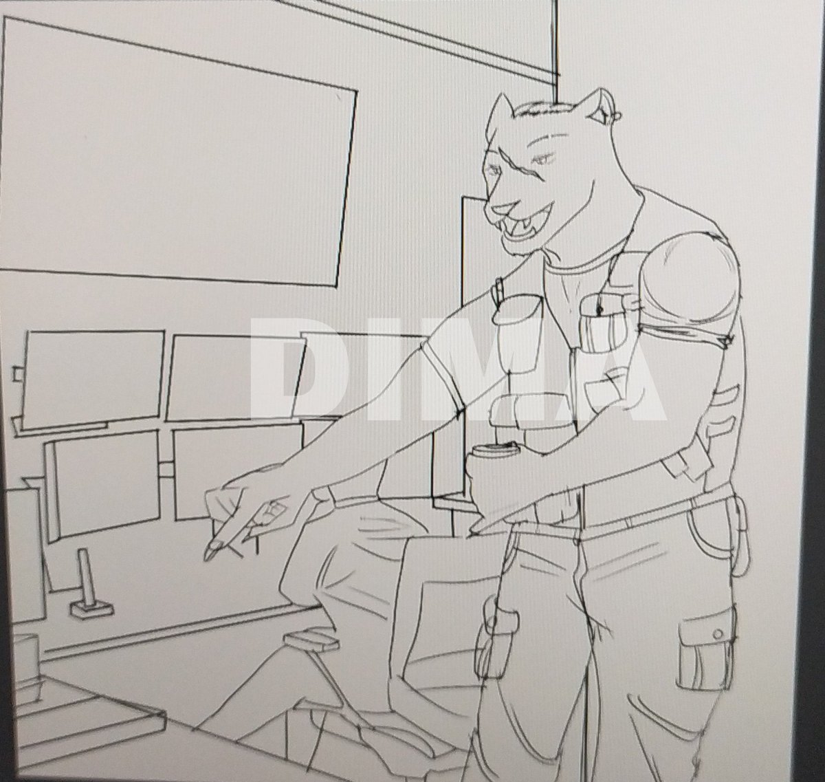 wip hahah, this is my first time drawing a fursona. they're deryl, a detective. anw, can someone teach me about furry? i'm sorry this is my first time so idk the words, hope i don't offend anyone. #furry #furryfandom #Furryartist #furryartwork