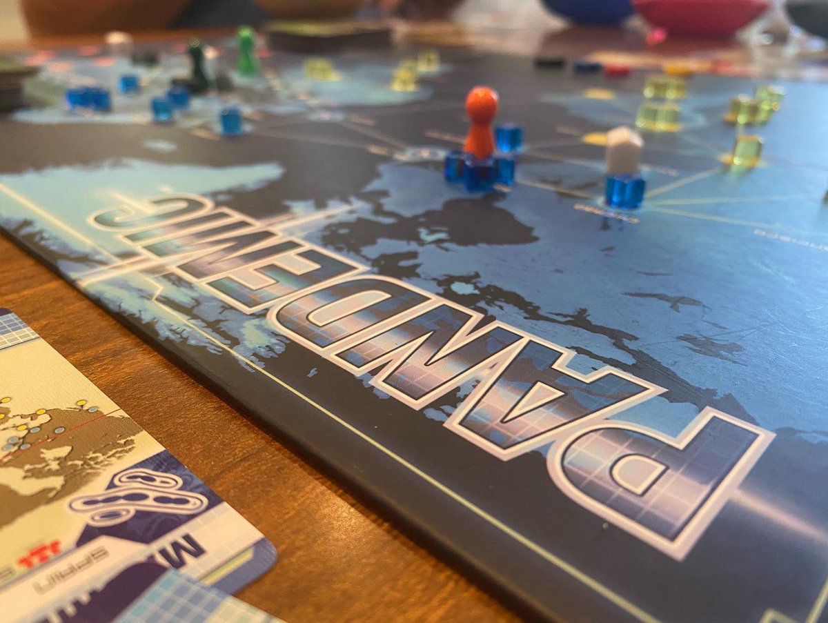 jadedjames77's tweet photo. @Zmangames_ an all time favourite is back on the table, great fun teaching this to someone new.
Who else is a fan of the Pandemic range?
#boardgame #bgg #ttg #games #boardgames #fun #bggcommunity #boardgamegeek #geekhouse #familytime #nerdherd https://t.co/xuJ7Qh6vsc