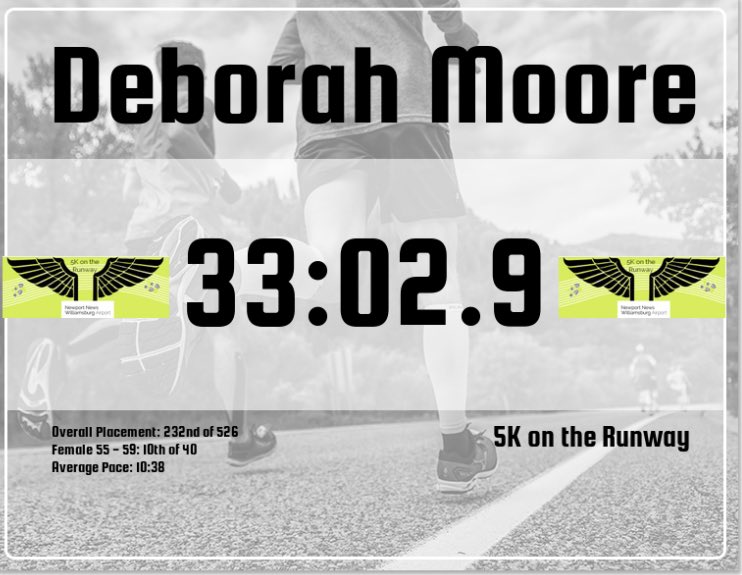 DMoore_Math's tweet photo. PHF 5k on the runway https://t.co/hqFKi7nZeR