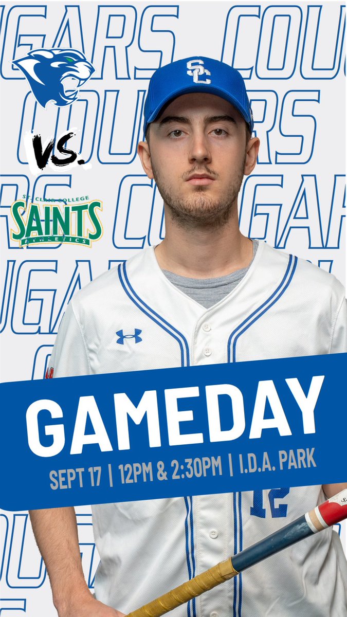 CougarsSault's tweet image. ⚾GAME DAY‼️
📅Saturday, September 17
⏰12:00PM &amp;amp; 2:30PM
🆚St. Clair College
🖥youtube.com/channel/UC5D1E…
📍Sinclair Yards - I.D.A. Park
📸Credit: Bob Davies
