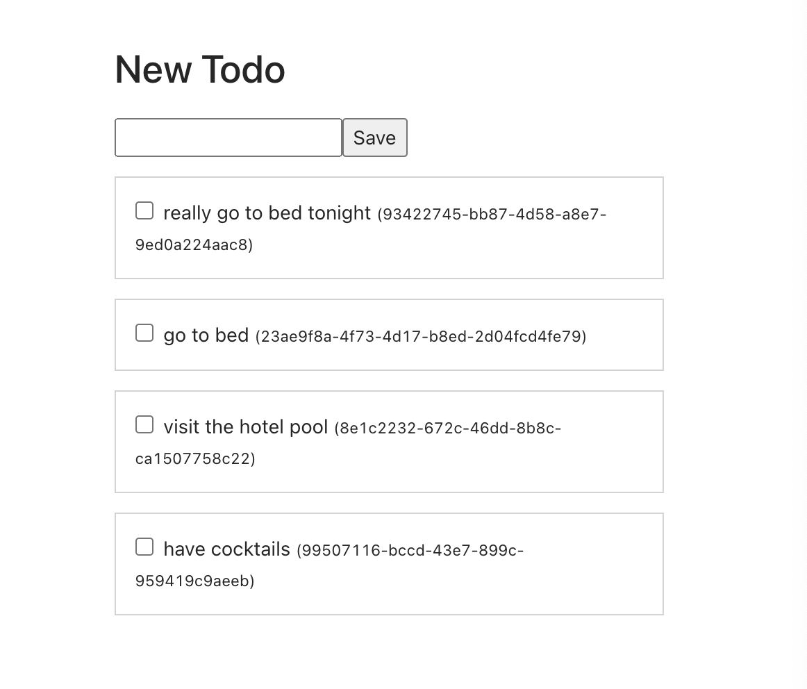olgarithms_'s tweet photo. Since I didn't have enough todo list apps, now I have one running on my localhost thanks to @judy2k 's #FARM workshop. (it absolutely didn't involve me updating records directly from the database layer π)
#PyConUK2022 https://t.co/Xw673oL9ae
