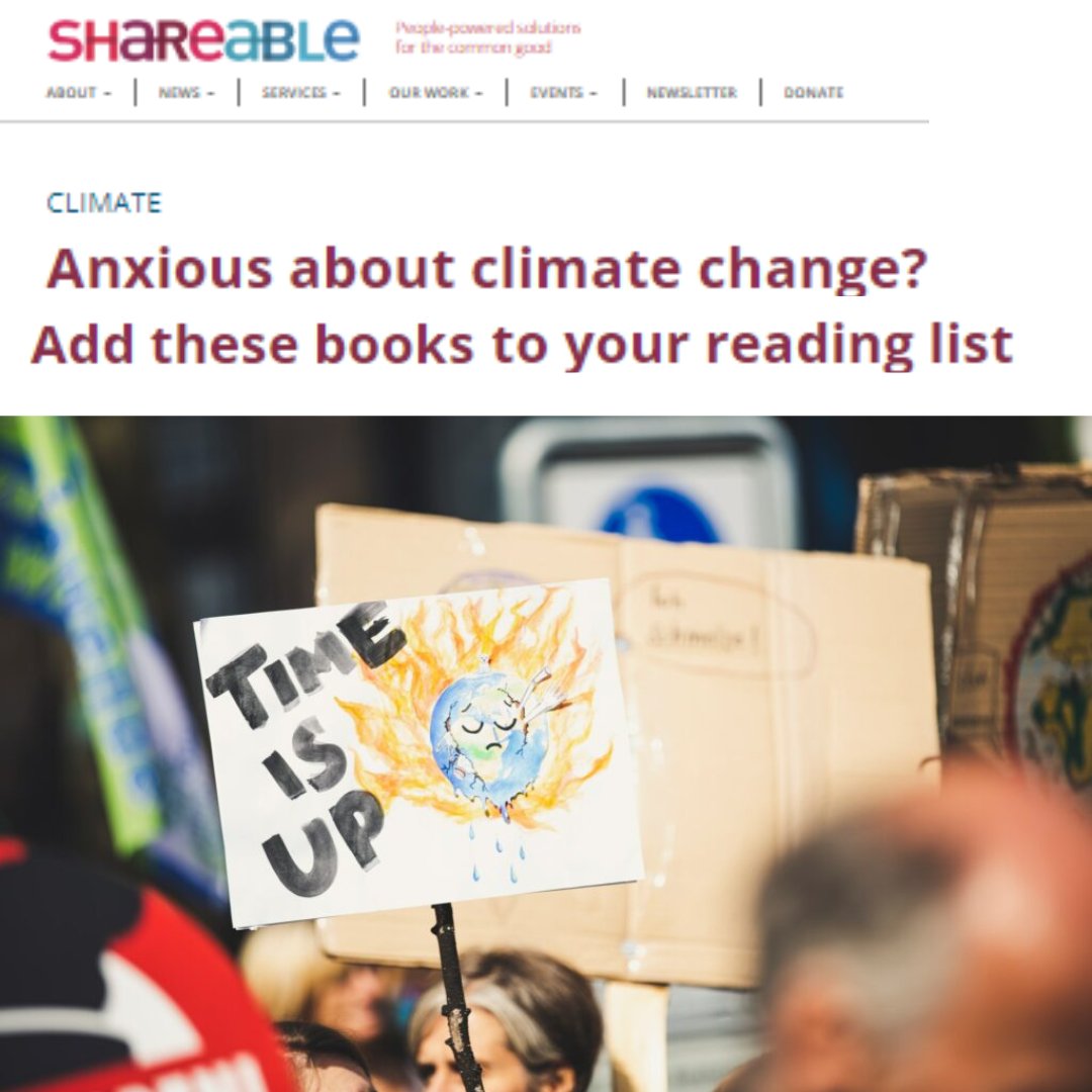 BonnieWeather's tweet photo. Anxious about #climatechange? @Shareable included my #book TAKING THE HEAT in their recommended reading list. #ecoanxiety #genz #climategrief #coping #anxiety #mentalhealth #wellbeing #solutions #climateweeknyc #simonelement #simonandschuster https://t.co/SxKqOUa4Vr