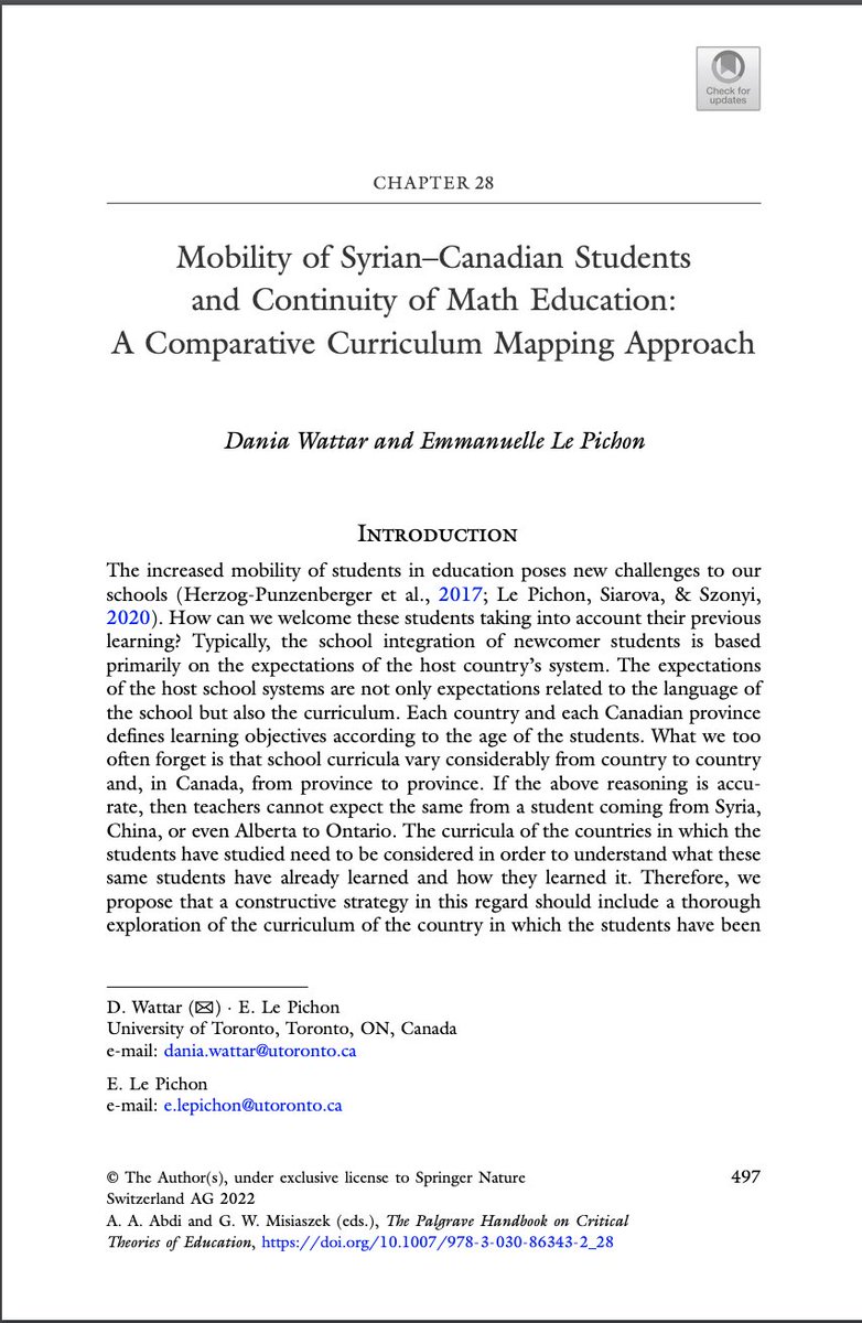 Dania Wattar (@daniaw1) on Twitter photo Finally! Our chapter with <a href="/Emmanuelle00005/">Emmanuelle Le Pichon</a> on Teaching math to multilingual learners got published! Thank you to everyone who helped us in the process! <a href="/CTLOISE/">CTL | OISE</a> <a href="/OAMElearns/">OAMElearns</a> Finally! Our chapter with <a href="/Emmanuelle00005/">Emmanuelle Le Pichon</a> on Teaching math to multilingual learners got published! Thank you to everyone who helped us in the process! <a href="/CTLOISE/">CTL | OISE</a> <a href="/OAMElearns/">OAMElearns</a>