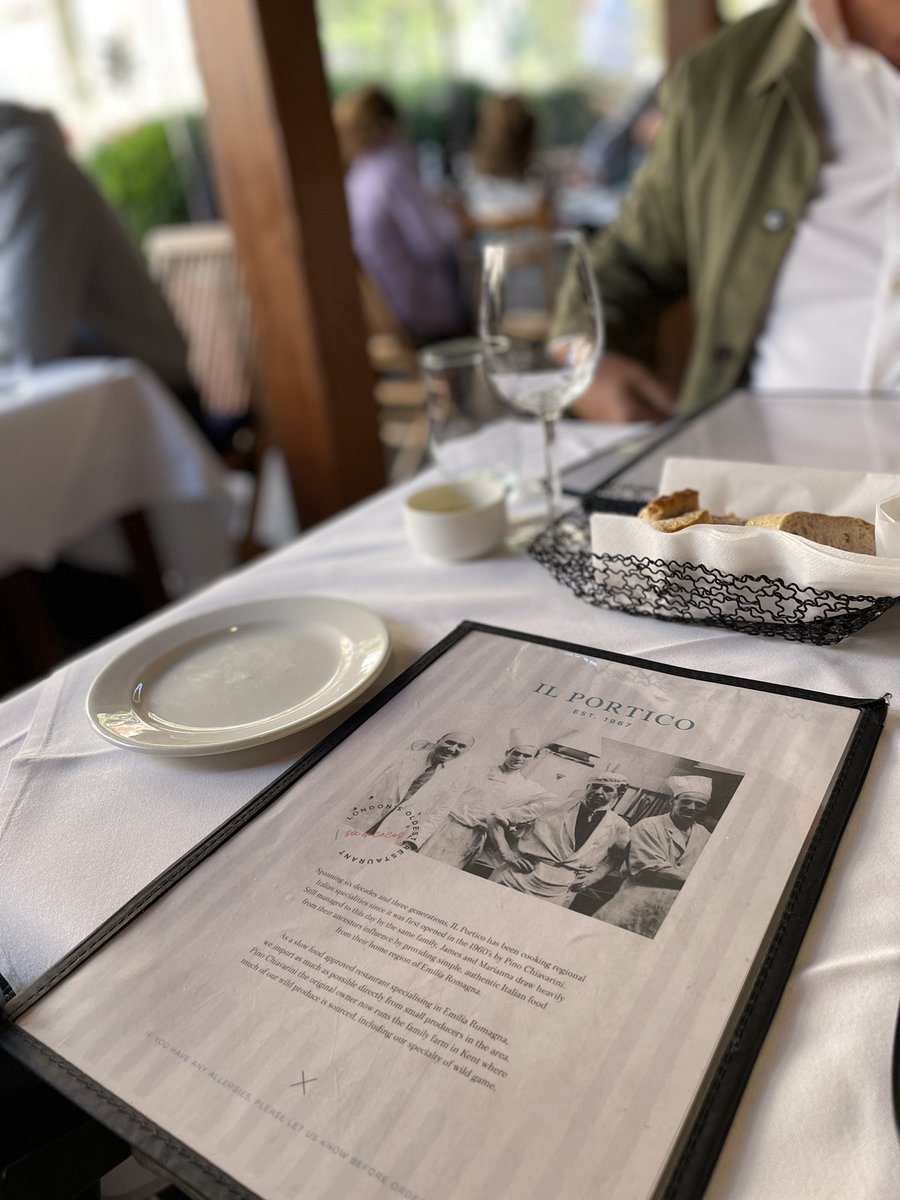 AmbaLiving's tweet photo. Lunch at @ilporticolondon today on the recommendation of @Iromg Absolutely excellent all round. Thanks Mike!👌 https://t.co/yM8CiWzZaO