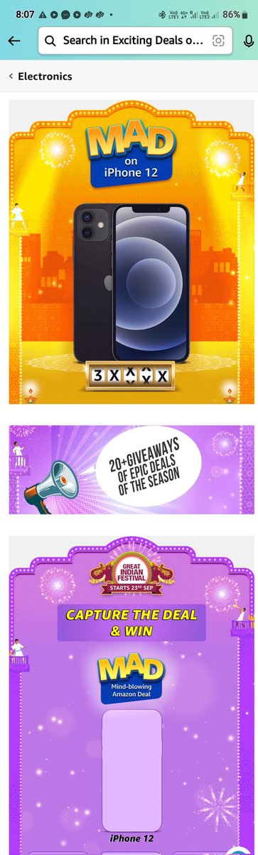ALP_LKO's tweet photo. IPhone 12 @amazonIN 
#EpicMobileDealsOnAmazon https://t.co/pQe9hCDlJr