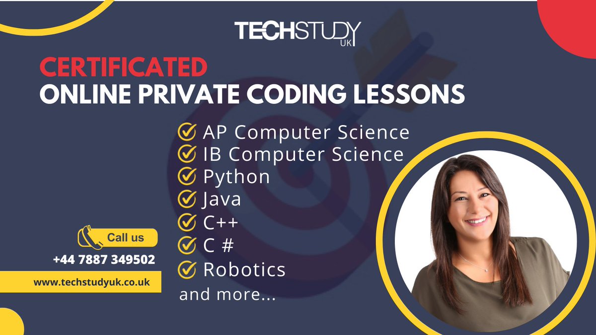 techstudyuk's tweet image. ✔️ Improve your skills and invest in your future.
✔️ Learn real coding from the best-qualified teachers from the comfort of your home.
✔️Have fun with learning!

Call us to discuss your needs and goals.
#java #python #c #APCS #IB #codingtutoring #techstudyuk #yoncakurt #UK