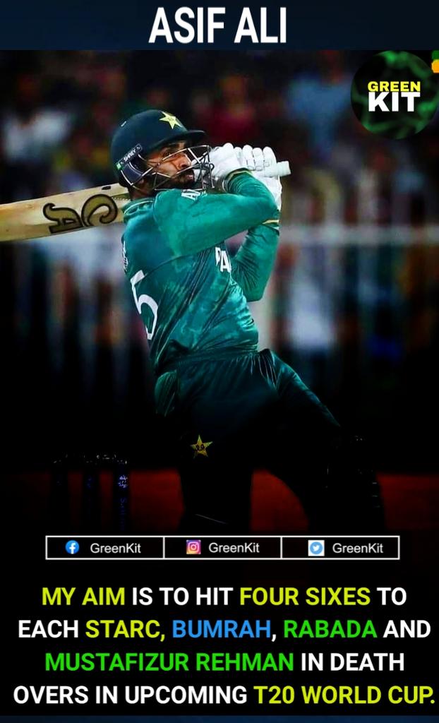 GKit23's tweet photo. Last time he was practicing to everyday to hitting 100 to 150 sixes and now he want to hit 4 sixes to each. (Ary bhai agr sochna he tha tu kuch bara sochta k 6 sixes lgaon ga😂😂) #T20WorldCup2022 #greenkit #PCB #cricket #AsifAli https://t.co/A3gqPaKrdG