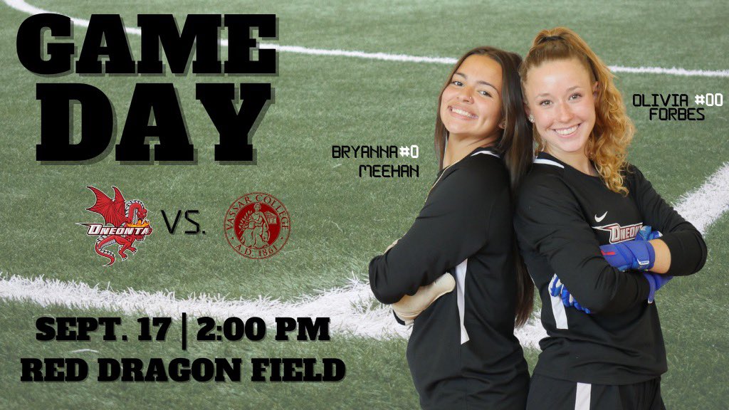 IT’S GAMEDAY!! Watch us take on Vassar at 2 on RDF! Or watch us live with the link in our bio!😈⚽️🐉 #HereWeGoO