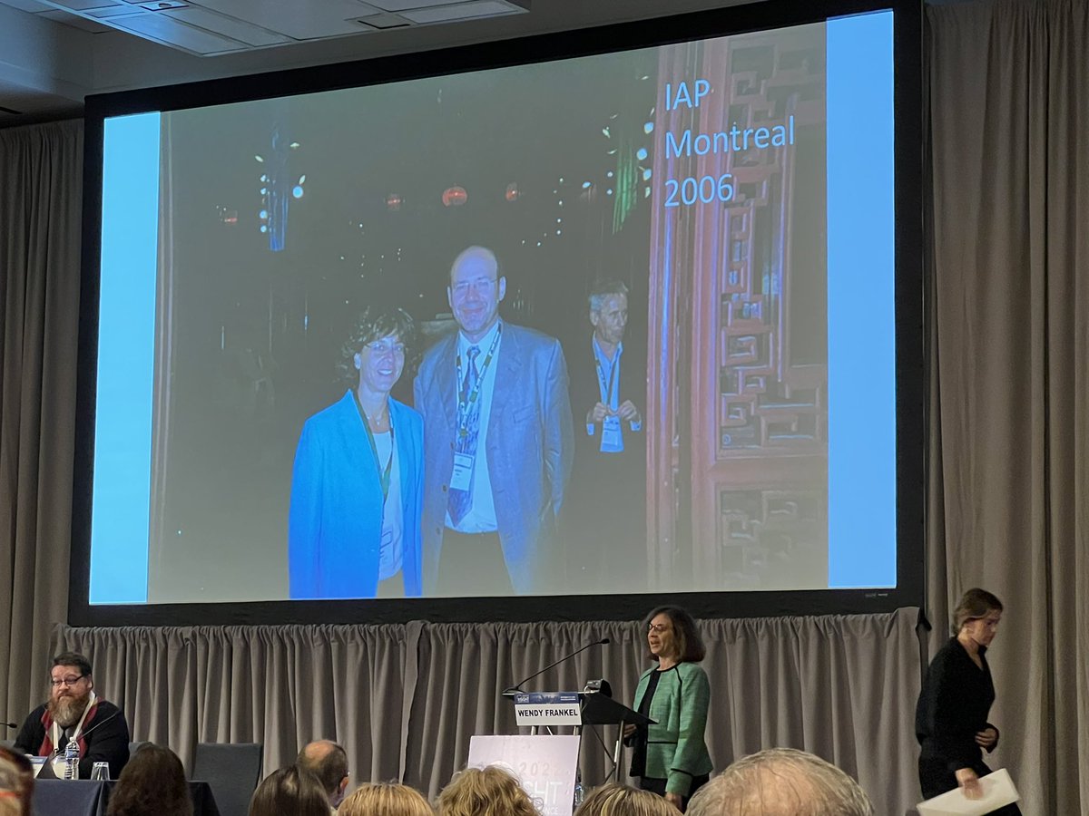 @WendyFrankelMD giving the Jeremy Jass lecture at #insight2022 for her lifetime of work as a GI pathologist working on hereditary GI syndromes. Well deserved honor.