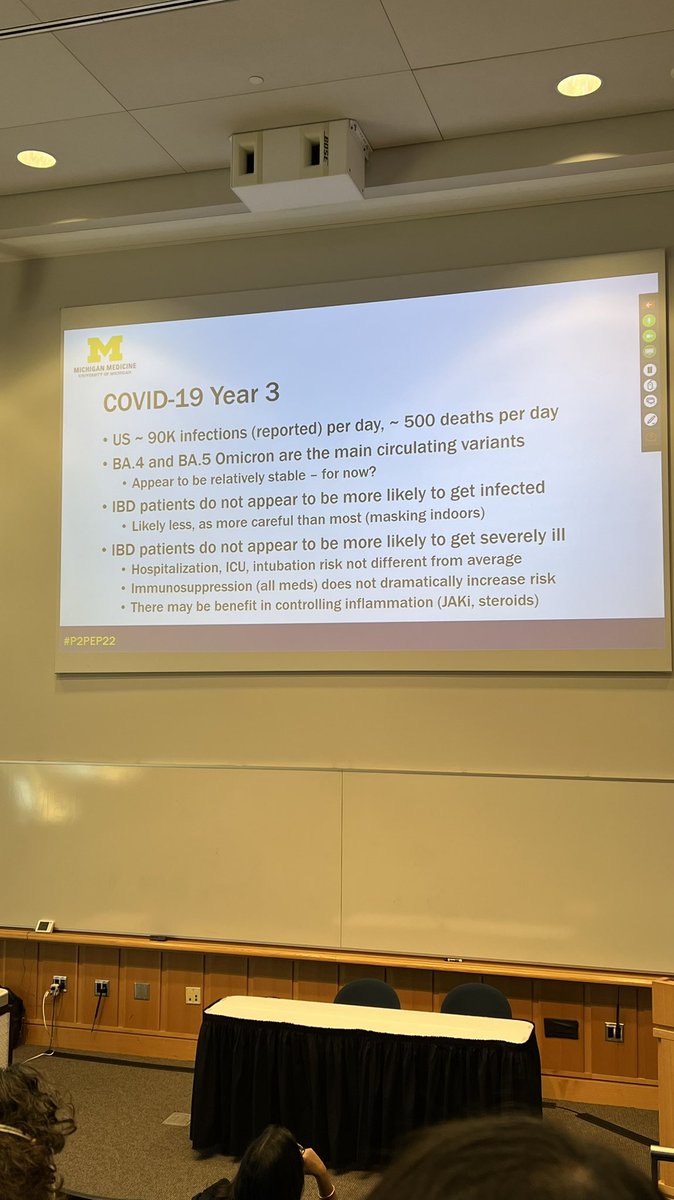 SaraRingerSharp's tweet image. Some COVID info for #IBD patients from @ibddoctor at #P2PEP22