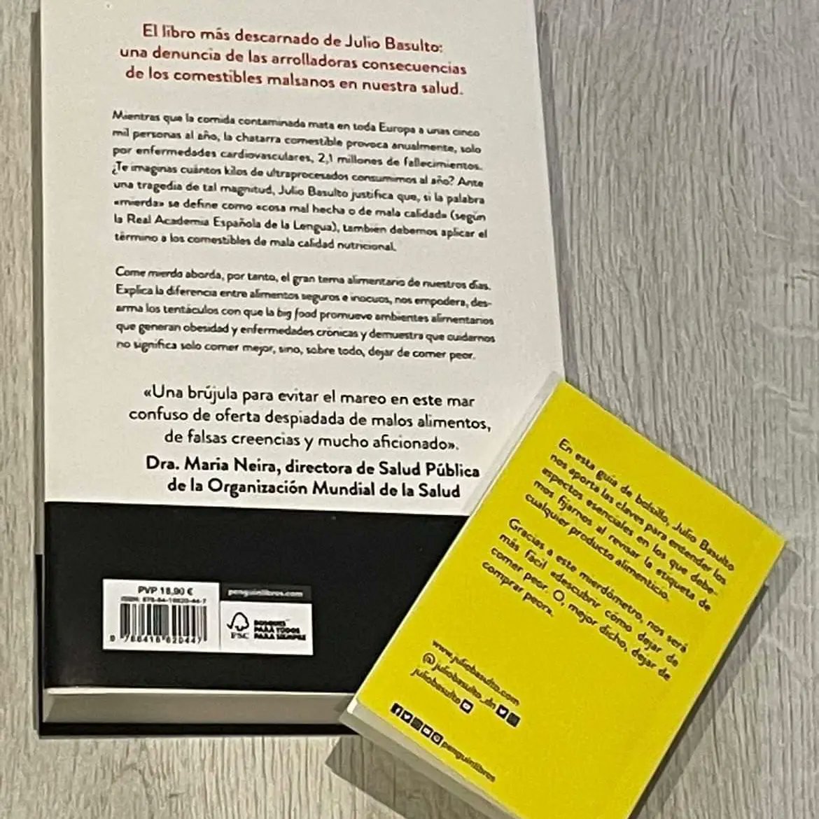 JulioBasulto_DN's tweet photo. Hasta que se agoten las existencias, @casadellibro regala, con mi libro #ComeMierda👉 #ElMierdómetro. Su fin es ayudaros a hacer la compra sin que os tomen el pelo... y la salud. 
👉 https://t.co/qxlrahQc3x https://t.co/RTwBeUjw90