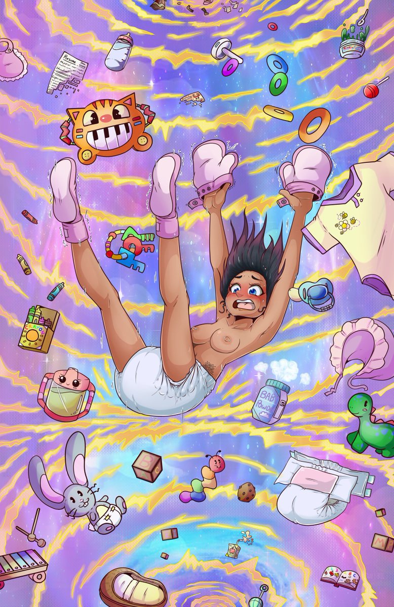 AweyeArt's tweet photo. Falling Deeper ✨

(Colored)

#abdl #diaper #diapergirl #abdlart https://t.co/WqlNlRYf4I