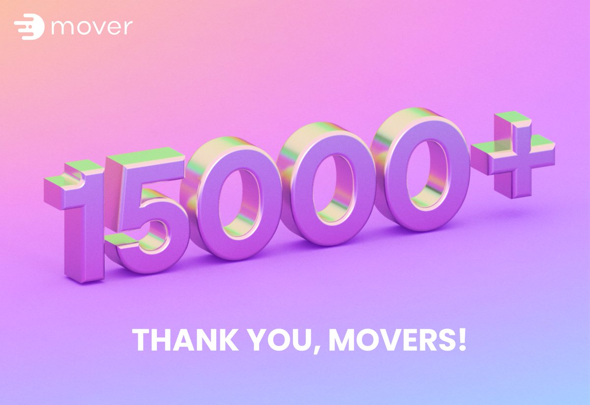 moverxyz's tweet image. 👋 Hey Aptos Community! 

Together we reached another milestone! 

👉 More than 15k followers on Twitter
👉 More than 14k members on Discord 
👉 We rank #1 in CREW3 with over 7k members
👉 Over 70k signed up for our Private Alpha Waitlist

You are amazing!❤️

#aptos #LFM #Mover