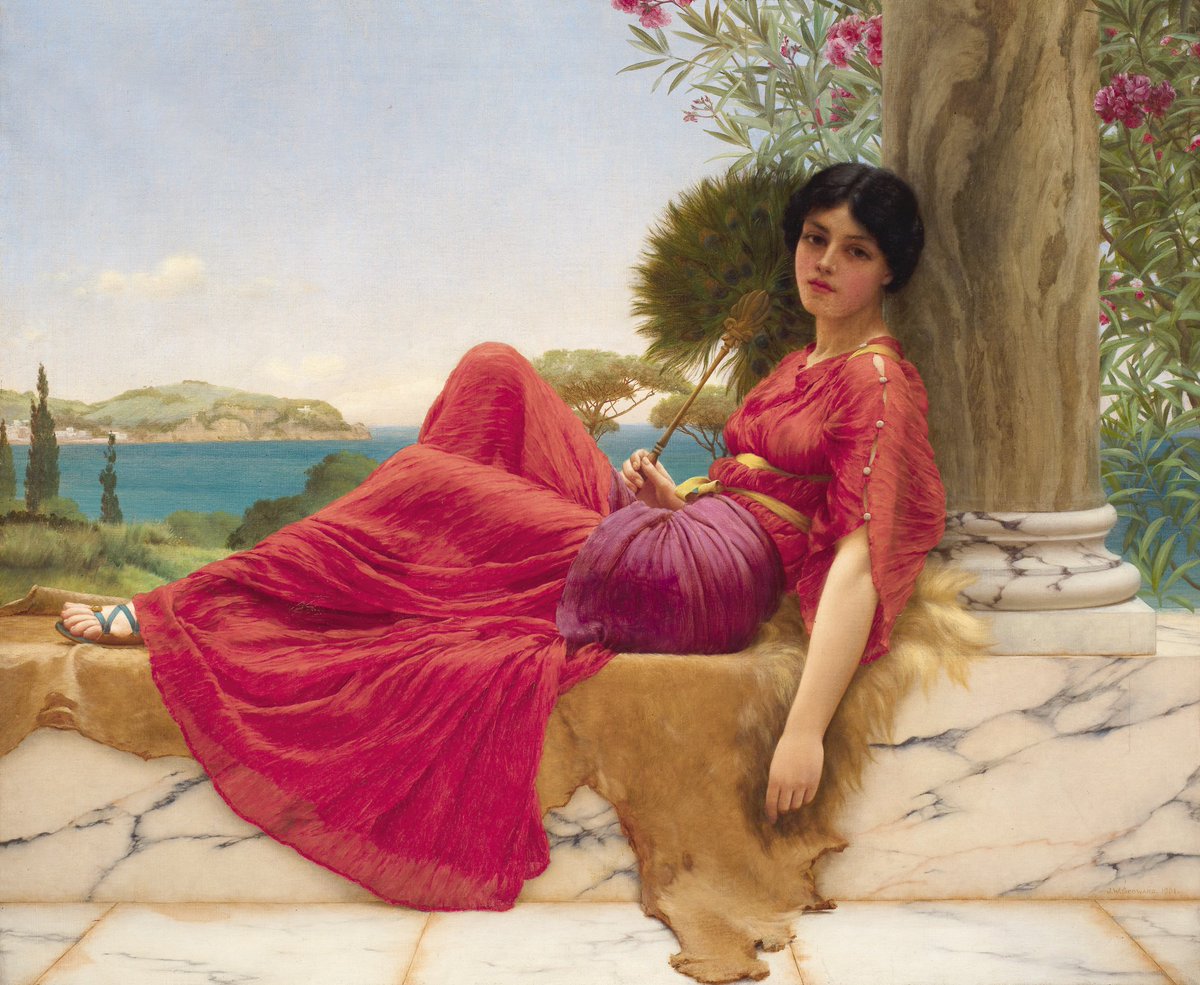 celilsadk's tweet photo. John William Godward'ın "Hiçbir şey Yapmamanın Tatlılığı" adlı serisi... https://t.co/hPQeSwZGx4