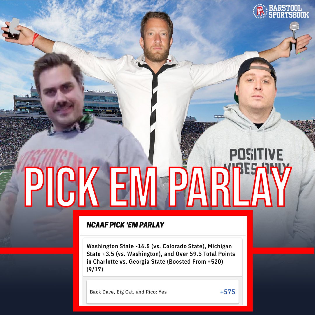 Barstool Pick Em on Twitter "Who is riding the Pick Em Parlay today??"
