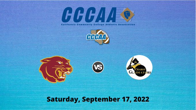 CCCAAFootball1's tweet photo. Sacramento City vs Chabot CCCAA Football
⏰-Sat,Sep 17, 5pm
🔗 -  https://t.co/zUxi8nnNAj
@SacCityCollege @CoachGHarrisII @nickkpinee @jamaurii4 @tdfridge34 @seany_football_ @reshardantone61 @jdunni12 @Falagiv7 @jk54__ @MarioKeanon77 https://t.co/5clMIlr7yI