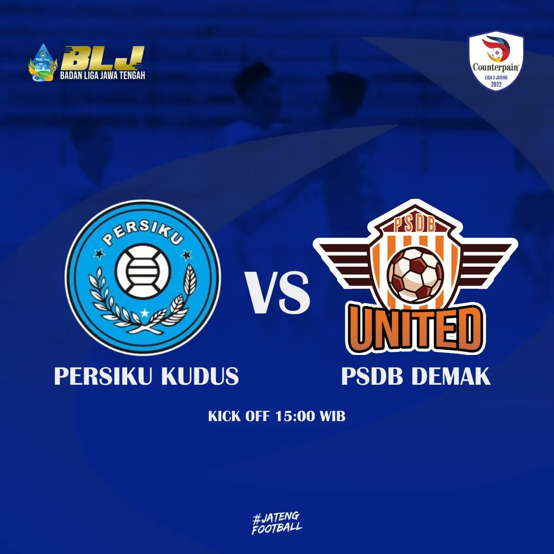 Berikut Jadwal Pertandingan Pembuka Counterpain Liga 3 Jateng 2022 🔥

⚽️ : Persiku Kudus Vs PSDB Demak
🗓 : Minggu, 18 Sept 2022
🕒 : KO 15.00 WIB
📍 : Std Wergu Wetan, Kudus
📺 : PSSIJatengTV

Siapa yg akan menjadi pemenang di laga pembuka Liga 3 Jateng 2022 ? 

#JatengFootball