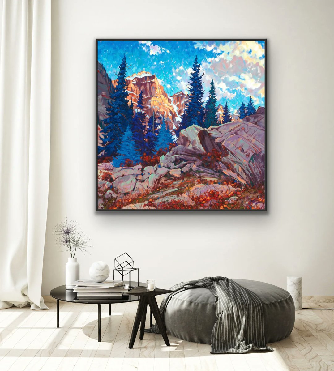 I would like to introduce you to my new Limited edition Art Print!
'ABOVE LAKE MORAINE' 40" x  40".
to impress and inspire me. 
LIMITED EDITIONS ART PRINTS
⭐️ $ 1280.00 CAN
paintingjourneys.com/limited-editio… 
#art #canadianartdaily  #rockies #canadianrockies #mountainart  #lakemoraine