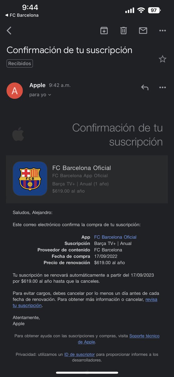 DonAlexC's tweet photo. @FCBarcelona_es Solicito ayuda @fcbarcelona, se pagó la suscripción en la app fc Barcelona, app oficial, para ver barça tv+ y la aplicación no reconoce el pago. Alguien que de ayude a solucionarlo? https://t.co/olUNFTuW2S
