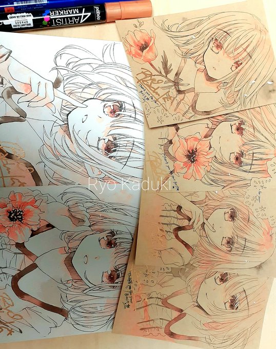 先日のBOOTHではありがとうございました✨
無事にお手元に届いた頃かと思いますので…今回のお礼絵(の一部)です

#透明水彩 