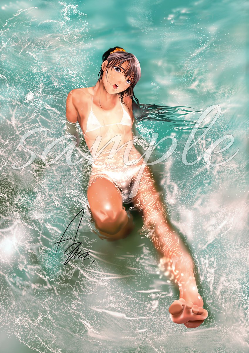 あまりに蒸し暑いので少しでも涼しさを(笑)
#絵描きさんと繋がりたい 
#イラスト好きな人と繋がりたい 