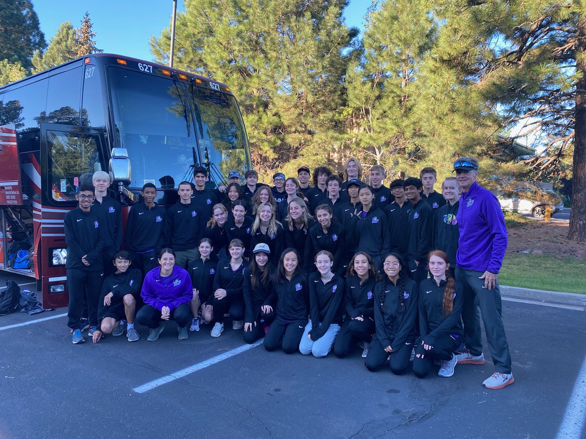 Getting ready to run at the 4 Corners Invite   Let’s go Knights!