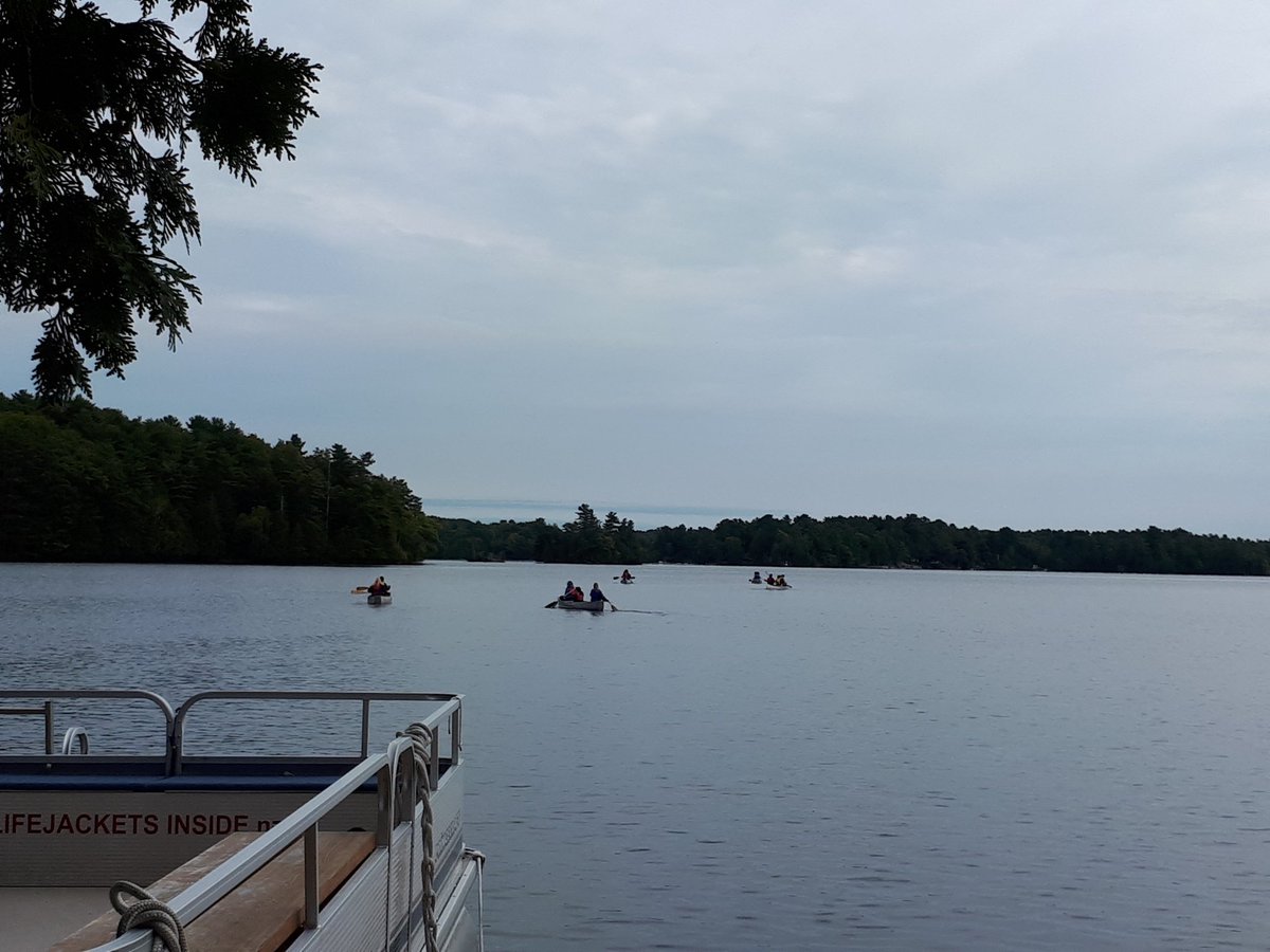 RookeAC's tweet photo. A beautiful day of collecting ecological data @QUBioStation with #BIOL300: inverts, birds, fish, and canoes! https://t.co/NhkTQr08Zt