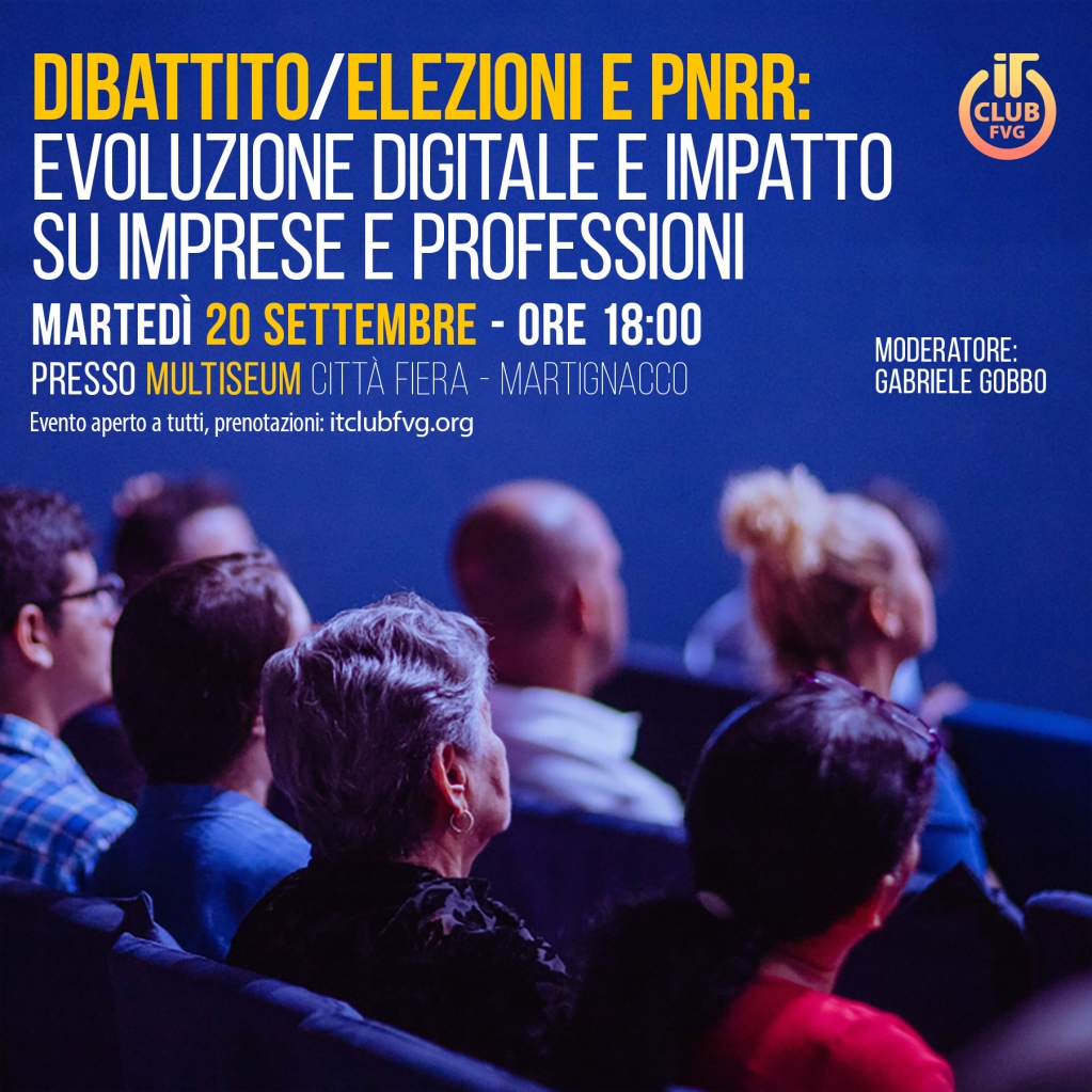 gabrielegobbo's tweet photo. Questo martedì sarò il #moderatore del convegno "Elezioni e PNRR: evoluzione digitale e impatto su imprese e professioni". Info e prenotazioni: https://t.co/30dEPi1z6H https://t.co/SlhCYzVcUs