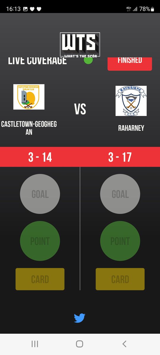 FULL TIME ROBINSTOWN HARD LUCK LADS