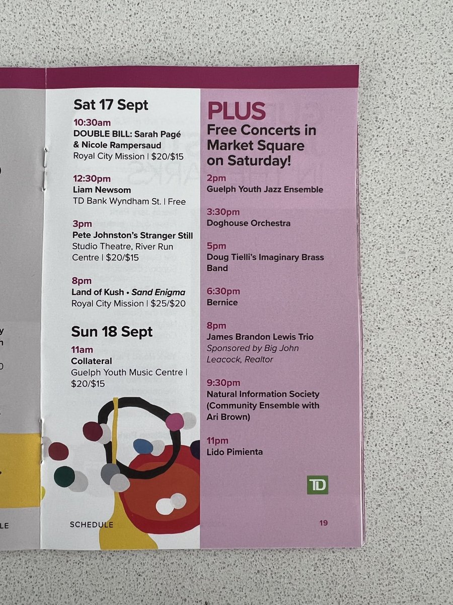 jeffchase_'s tweet image. TD proud to support Guelph Jazz Festival🎼live performance today at Guelph Main Branch and TD kids tent☀️come join the festivities downtown Guelph🎉@NickPodetz_TD @carmdelduca_td ⁦@GuelphJazz⁩ ⁦@lindsaykennyTD⁩ ⁦@Anna_Iacobelli⁩